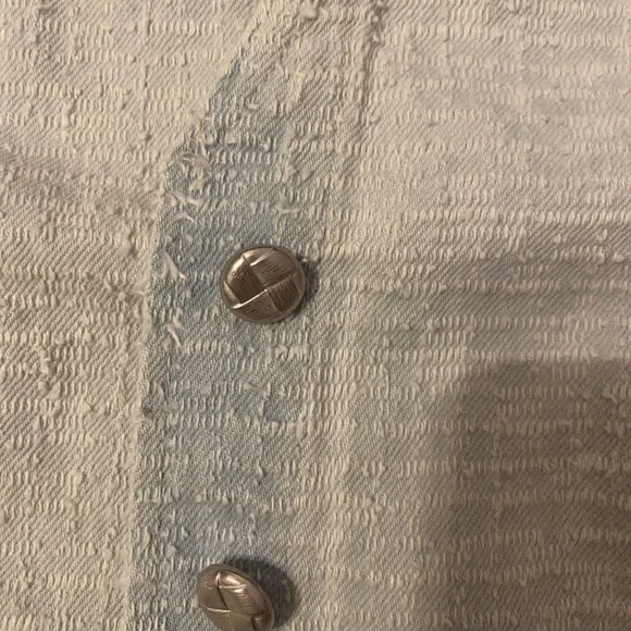 rag & bone Pale Blue Textured Button Vest - Picture 4 of 4